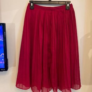 Burgundy, pleated skirt, forever, 21